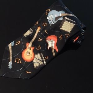 Utopia Men's Guitar Music 100% Silk Tie (i)